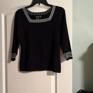 Black and white sweater